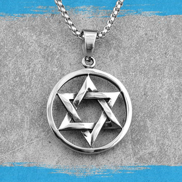 NEW ARRIVAL Hexagram Star Stainless Steel Religious Necklaces and Pendants - The Jewellery Supermarket